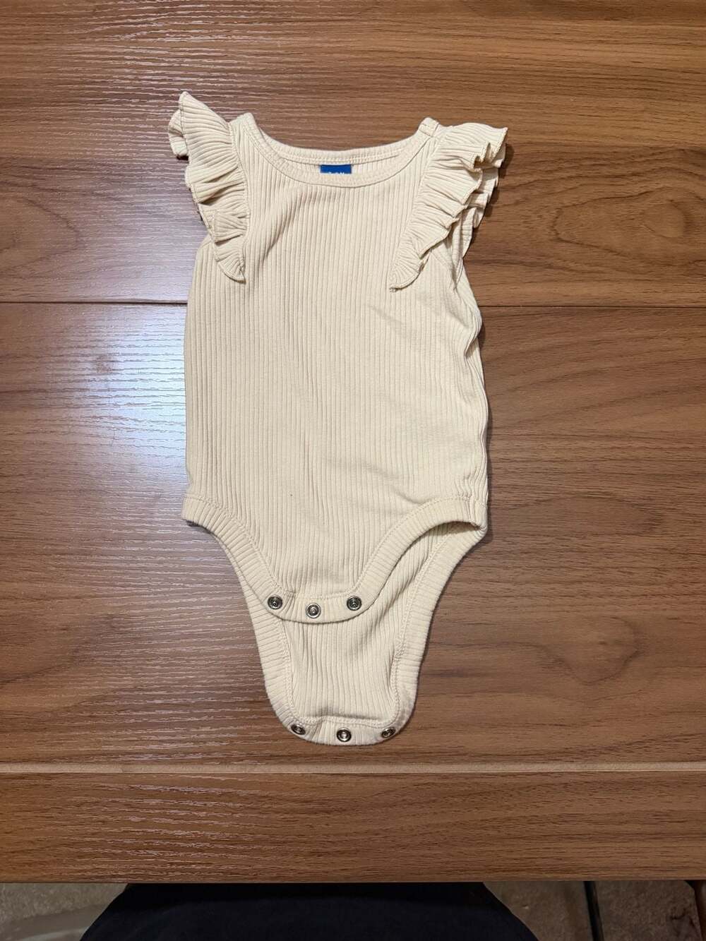 Old Navy Ribbed Flutter-Sleeve Bodysuit Size 3-6M Yellow